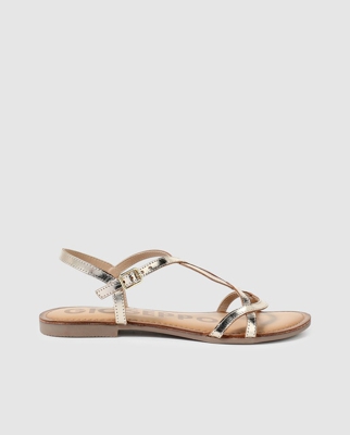 Gioseppo - Sandalias Planas De Mujer De Tiras En Color Oro