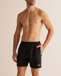 Boss - Bañador Bermuda De Hombre Negro Liso características