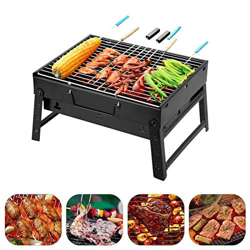 Qdreclod Barbacoa Portátil, Plegable Barbacoa Carbon Acero Inoxidable Parrilla Barbacoa, BBQ Portatil 3-5 Personas Acampar Picnic al Aire Libre Terraz precio