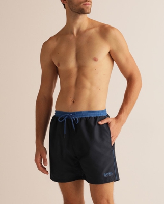 Boss - Bañador Bermuda De Hombre Azul Liso