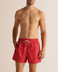 Emidio Tucci - Bañador Bermuda De Hombre Estampado Rojo en oferta
