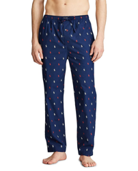 Ralph Lauren - Pantalón Largo De Pijama De Hombre Azul De Tela en oferta