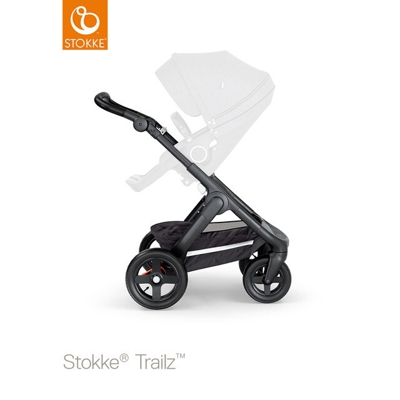 Stokke - Chasis ® Trailz Black Negro Melange, Ruedas Todo Terreno Y Manillar Negro