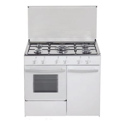 Cocina de gas butano/natural HVG CGB, 5 quemadores, Horno a gas, acabado blanco en oferta