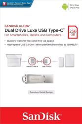 SanDisk Ultra Dual Drive Luxe USB Type-C 256GB características