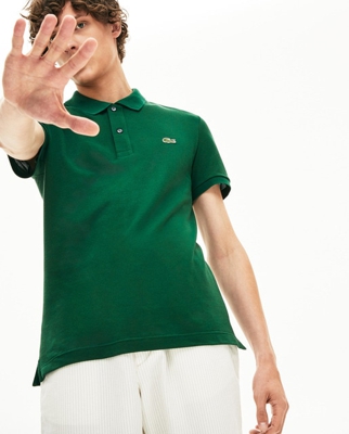 Lacoste - Polo Piqué De Hombre Slim Verde De Manga Corta