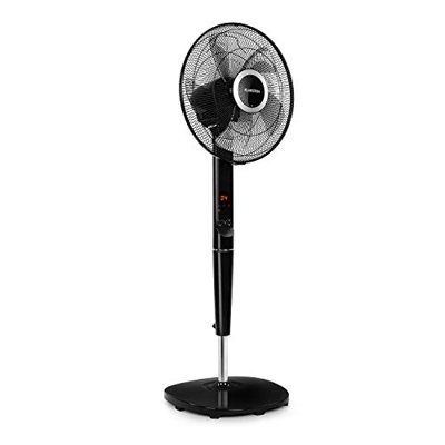 Klarstein Infinity Storm - Ventilador de pie, 40 cm (16"), 55 W, 3600 m³/h, 3 Modos, 6 velocidades, 5 aspas, Oscilación de 85°, Variofresh, Anti vuelc