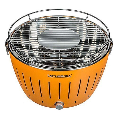 LotusGrill G-OR-34P Barbacoa con baterías y cable de alimentación USB, 35 x 23,4 cm, Naranja