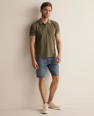 Wrangler - Bermuda De Hombre Vaquera Lisa En Azul