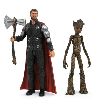 Diamond - Estatua Marvel Los Vengadores Infinity War Thor & Groot
