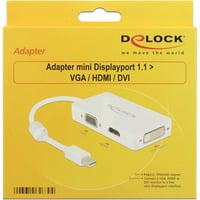 0.16m DisplayPort/VGA + HDMI + DVI 0,16 m Mini DisplayPort VGA (D-Sub)+ HDMI + DVI Blanc, Adaptateur precio
