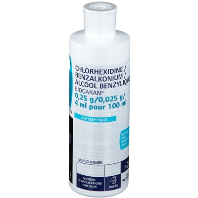 Biogaran® Chlorhexidine/benzalkonium/alcool Benzylique