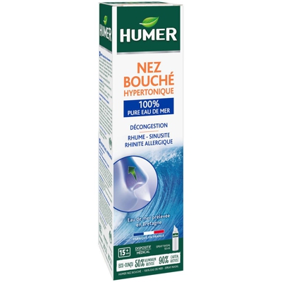 Humer NEZ Bouché 100% eau de mer – Spray nasal Adulte
