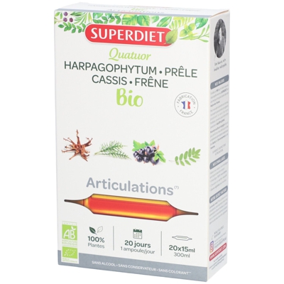 Superdiet Quatuor Prêle Bio Articulations Ampoule