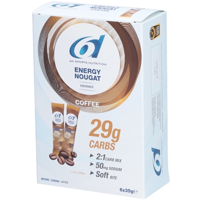 6D Sports Nutrition Energy Nougat Coffee