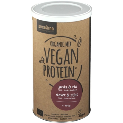 Purasana® Protéines végétales pois + riz - açai / fruits des bois Bio