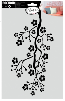 Pochoir déco branches sakura 20x30cm