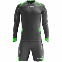 Zeus Paros Ensemble de gardien de but Maillot à manches longues avec short gris néon jaune precio