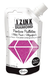 Peinture textile 3D paillettes izink diamond fushia 80 ml en oferta