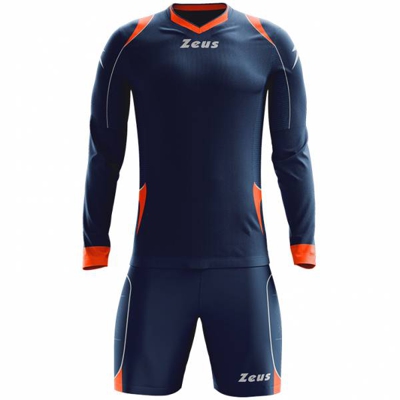 Zeus Paros Ensemble de gardien de but Maillot à manches longues avec short Navy rouge