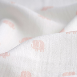 Tissu lange imprimé éléphants camel en oferta