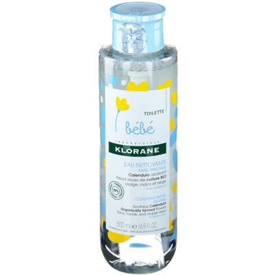 Klorane Bébé Toilette Eau Nettoyante au Calendula Bio Sans Rinçage