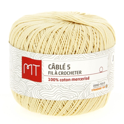 Fil à crocheter n°5 écru