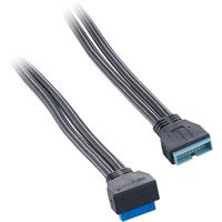 CM-CAB-RIU3-N50KC-R câble USB 0,5 m USB 3.2 Gen 1 (3.1 Gen 1) Charbon, Câble d''extension