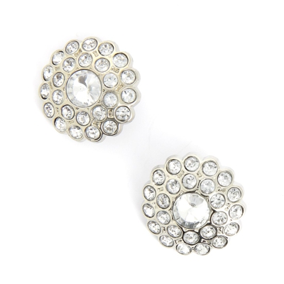 Boutons fleurs diamant à queue 30 mm