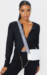 PRETTYLITTLETHING - Sac à bandoulière rigide blanc, Blanc características