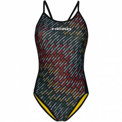 HEAD SWS Team Printed Thin Strap Hi Leg Fille Maillot de bain une pièce 452567-COL características