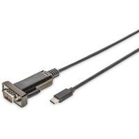 DA-70166 changeur de genre de câble USB-C RS232 Noir, Adaptateur
