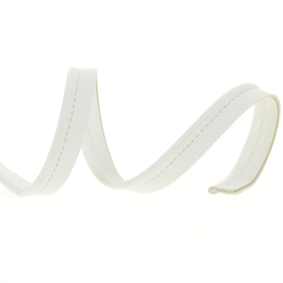 Passepoil simili cuir blanc 10 mm