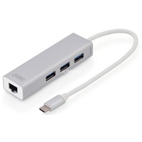 DA-70255 hub & concentrateur USB 3.2 Gen 1 (3.1 Gen 1) Type-C 1000 Mbit/s Gris, Blanc, Adaptateur