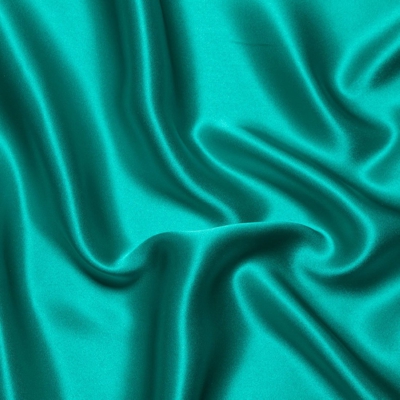Tissu satin de soie jade uni 100% Italie