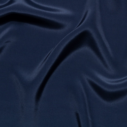 Tissu crêpe de soie bleu marine uni 100% Italie en oferta