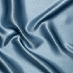Tissu satin de soie bleu lavande uni 100% Italie en oferta
