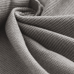 Tissu double natté lainage et lin gris souris laize 3m fait en France en oferta