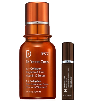 Dr Dennis Gross C+Collegen Bundle and Free Ferulic and Retinol Wrinkle Recovery Overnight DLX Serum 9ml