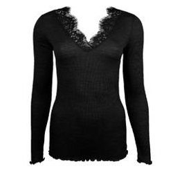 LISE CHARMEL top manches longues décolleté dentelle en laine et soie Sensualité Douceur precio