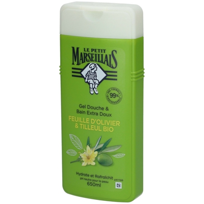 Le Petit Marseillais Douche & Bain Crème Extra Doux - Feuille d'Olivier & Tilleul Bio
