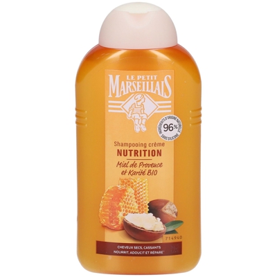 Le Petit Marseillais Shampooing Nutrition, Cheveux Secs, Abimés et Cassants, Miel de Prove