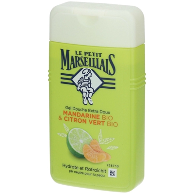 Le Petit Marseillais Gel Douche & Bain Extra Doux - Mandarine Bio & Citron Vert Bio