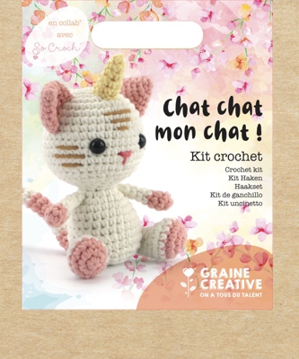 Kit crochet chat-licorne 150 mm