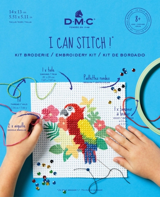Kit enfant perroquet broderie facile
