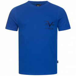 19V69 Versace 1969 Basic Big Logo Hommes T-shirt VI20SS0008B royal blue en oferta