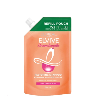 L'Oréal Paris Elvive Dream Lengths Long Hair Shampoo Refill Pouch 500ml