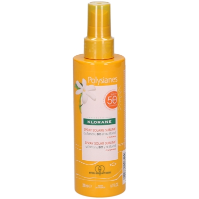 Klorane Spray Solaire Sublime au Monoï et Tamanu BIO Spf50 Corps