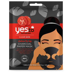 Masque-Tissu au Charbon Detoxifying Charcoal Paper Mask yes to tomatoes características