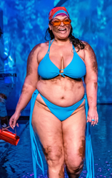 PLT Plus - Haut de maillot de bain mini bleu à franges, Bleu precio